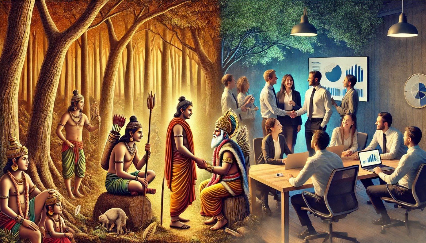 Illustration for resilience and calmness in adversity